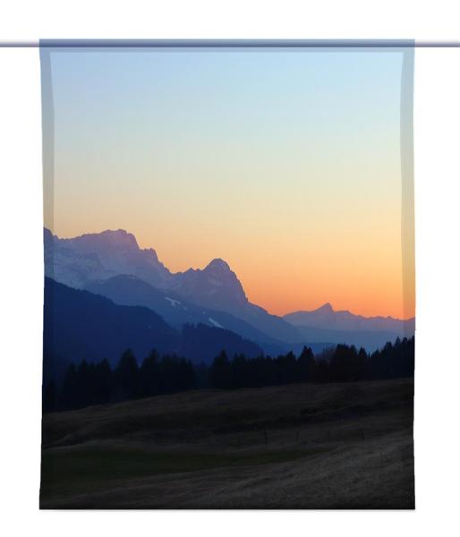 Morgens in den Bergen, Scheibenhänger eckig